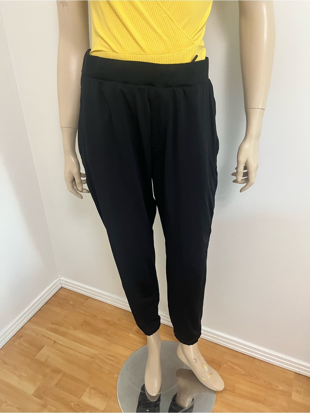 Mondetta Black Track Joggers with Elastic Waist